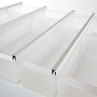 Cutlery Tray Set for Blum Tandembox Ninka Cuisio  For cabinets with 15/16 or 18/19 mm board thickness (variable soft edges) For drawer depth 450 mm for cabinet width 1000 mm frosted white