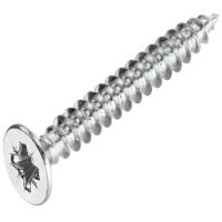 Hospa Chipboard Screw, Countersunk Head, PZ, Fully Threaded, Galvanized, 3 x 17 mm