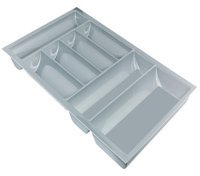 Plastic Cutlery Insert for Nominal Depth 500 mm for Cabinet Width 300-1000 mm With horizontal cutlery compartments Size 100/60 for cabinet width 1000 mm