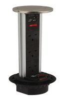 please look With neon master switch Black and aluminium finish with chrome top