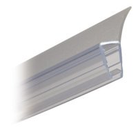 Shower Seal H-Profile for Overlapping Shower Door Arrangement Length 2010 mm Suitable for toughened glass doors 6-8 mm thick Transparent PVC finish