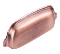 Cup Pull Handle Brass Fixing Centres 96 mm Delia Antique copper