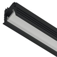 Aluminium Profile for Recess Mounting Loox5 LED Flexible Strip Lights 1106 Length 3000 mm depth 16.9 mm diffuser width 11 mm Black