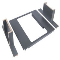 Flexible Hanging Frame for Blum Legrabox Ninka One2Seven Waste Bin System For cabinet width 450 mm Dark grey