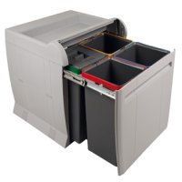 City Pull Out Waste Bin for Hinged Door Cabinets 4x 12 litres