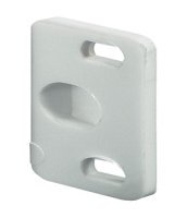 Roller Catch Indv Stop Plate Plastic Wht