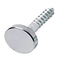 Mirror Screw+Cap Set Flat Disc Steel CP/PCP
