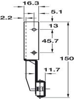 Accuride 1234 Pivot Sld Dr Run Black 506mm