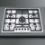 Smeg Cls PGF75-4 Hob Gas 5Z Stainless Steel