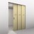 Fitting Set Add-On System for Sliding Interior Doors Hawa-Telescopic 80/3 Top hung system For 3 doors