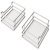 Pull Out Corner Unit Complete Set Classic Silver Linear Wire Baskets Vauth-Sagel VS COR Flex For cabinet width: 900 mm For door width: 450 mm