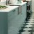 Acrylic Slab Door Ultragloss Aqua Aspekt Hampstead Fridge / freezer 980 x 596 mm