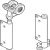 End Hanger Set for Folding Patio Doors Slido Fold 100 Top hung end folding system Left hand satin finish