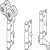 Intermediate Hanger Set for Folding Patio Doors Slido Fold 100-U Top hung end folding system Satin finish