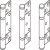 Hinge Set Inward Opening for Folding Patio Doors Slido Fold 100-U Top hung end folding system Gold finish