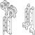 End Hanger Set for Folding Patio Doors Slido Fold 100-U Top hung end folding system Gold finish