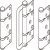 Hinge Handle Set Offset for Folding Patio Doors Slido Fold 100-U Top hung end folding system Satin finish