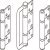 Hinge Handle Set for Folding Patio Doors Slido Fold 100-U Top hung end folding system Gold finish