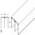 Top Track Double for Sliding Aluminium Framed Doors Aluflex 80 Bottom rolling system Length 2000 mm
