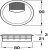 Cable Outlet 2prt D80x24mm Plastic Black