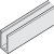 Fixed Glass Profile for Sliding Interior Glass Doors Hawa-Porta 100 GWF Top hung system Length 2500 mm