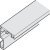 Side Fixing Profiles for Hawa-Junior Top Tracks For wooden door systems For Hawa-Junior 80 length 2500 mm