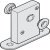 Floor Spring for Folding Interior Doors Slido W-Fold32 100T Top hung system With rosette and floor socket for systems without bottom track