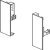 MXS Internal Drawer Fnt Brkts 135mm Plastic Grey