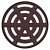 Vent Trim Rectangle D65mm Plastic Brown