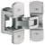 3D Hinge 180° Mild Steel Tectus TE 527 3-way continuous adjustment Matt black