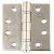 Butt Hinge Ball Bearing Grade 201 Stainless Steel Length x width: 102 x 76 mm square corners satin 1 pc
