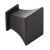 Knob with Backplate Zinc Alloy 30 x 30 mm Augusta Matt black