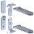 Concealed Mortice Hinge Set for Flush Doors CIR Unhanded for left or right hand use Galvanized finish