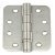 Butt Hinge Ball Bearing Grade 201 Stainless Steel Length x width: 102 x 76 mm radiused corners polished 1 pc