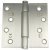 Butt Hinge Concealed Bearing 3 Knuckle Fixed Pin 102 x 102 mm Stainless Steel Staggered hole pattern Square corners satin