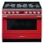 Smeg Por CPF9GPR Range Ckr DF Red/Stainless Steel