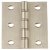 Butt Hinge DSSW Stainless Steel Square corners Length x width: 76 x 50 mm satin