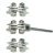 Concealed Door Closer Kit Zinc Alloy with Plated Steel Links Soss For interior doors Bright nickel plated