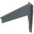 Fixed Bracket for Tables and Bench Seats Load Bearing Capacity 150 kg per pair Hegbo Dimensions (AxBxC): 200 x 46 x 80 mm grey primed