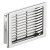 Ventilation Grille Rectangle 57x57mm Plastic Chrome