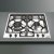 Smeg Cls PGF64-4 Hob Gas 4Z UL Stainless Steel