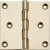 Butt Hinge Proj DPBW 75x75mm Brass SC