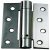 Butt Hinge Sprung 100 x 76 mm Steel Single action closes door automatically Satin chrome