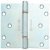 3 Knuckle Hinge Projection Fixed Pin Steel 100 x 124 mm Grade 13 BS EN 1935 Bright zinc