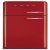 Fridge-Freezer Freestanding Total Capacity 298 Litres Smeg 50’s Style FAB30LRD5UK - Red left hand hinge