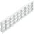 Ventilation Grille Rectangle 458x65mm Plastic White