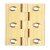 Broad Style Hinge 38x22mm Brass Self
