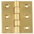 Butt Hinge DPBW Brass Square corners Length x width: 76 x 50 mm polished