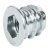 Screw-In Sleeve with Rim Steel Length 17 mm M6 internal thread yellow chromatized