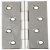 Butt Hinge DPBW Brass Square corners Length x width: 100 x 67 mm satin nickel